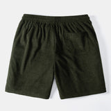 Tribal Geometric Print Patchwork Corduroy Shorts