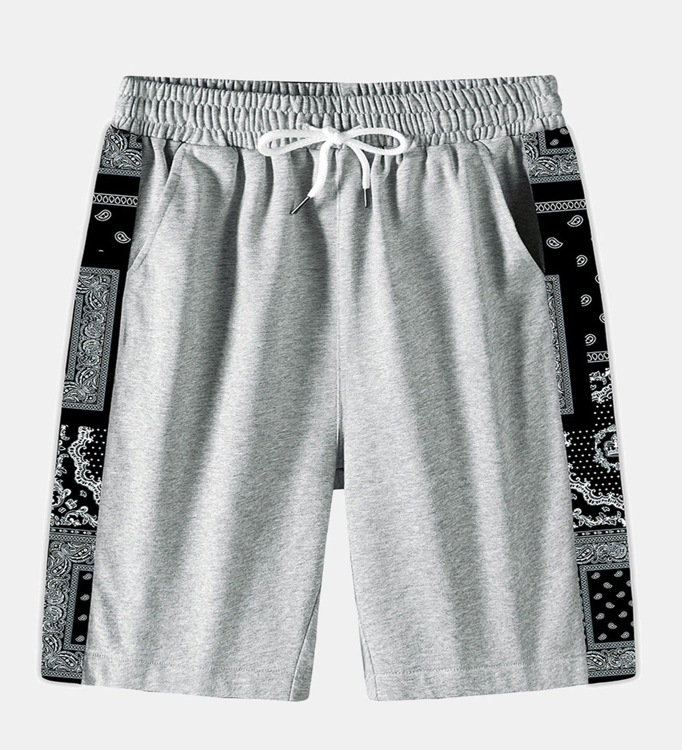 Paisley Paneled Jersey Shorts