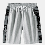 Paisley Paneled Jersey Shorts