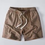 Washed Distressed Drawstring Shorts