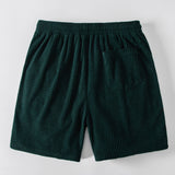 Ethnic Geometric Jacquard Patchwork 7" Corduroy Shorts