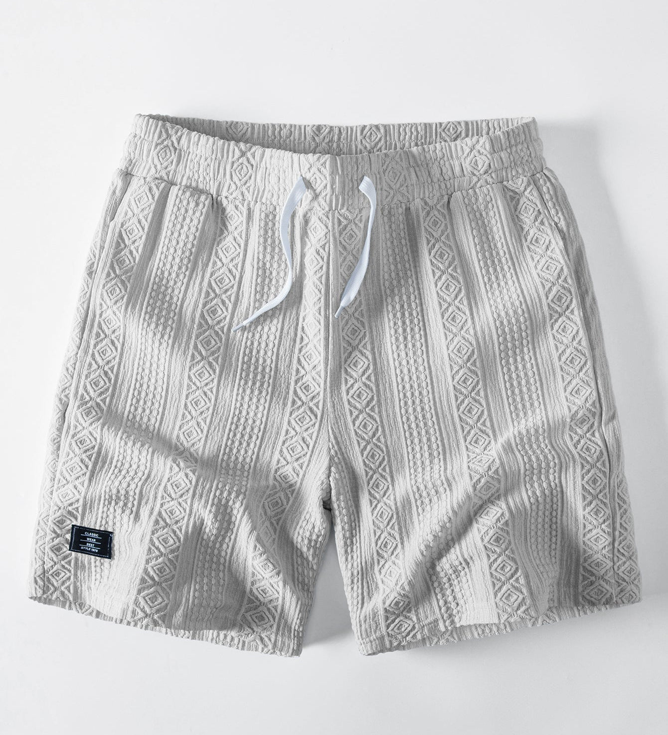 Geometry Jacquard Drawstring 8" Shorts