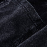 Washed Distressed Drawstring Shorts